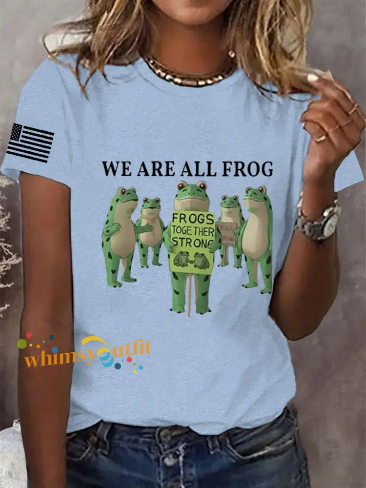 Women’s Resist Frog Short Sleeve T-Shirt Sky Blue / S