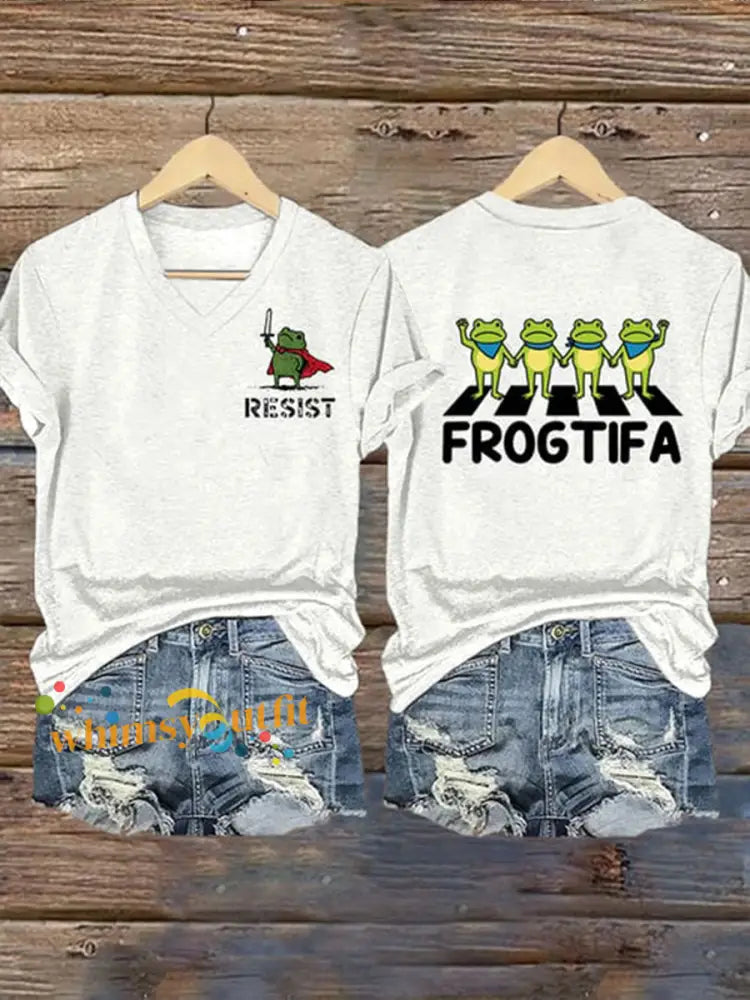 Women’s Resist Frog Short Sleeve T-Shirt White / S