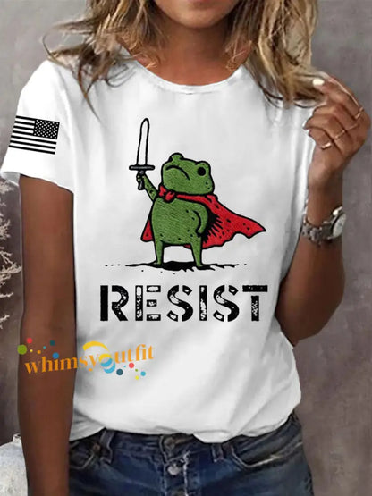 Women’s Resist Frog Short-sleeved T-shirt White / S