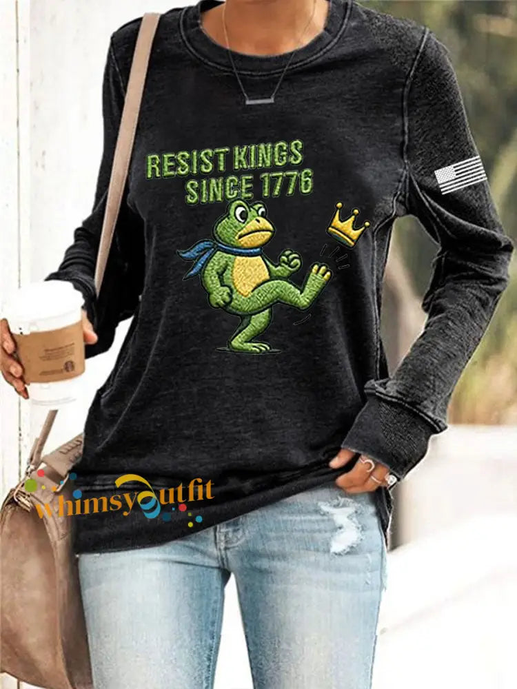 Women’s Resist Kings Since 1776 Portland Frog Sweatshirt Black / S