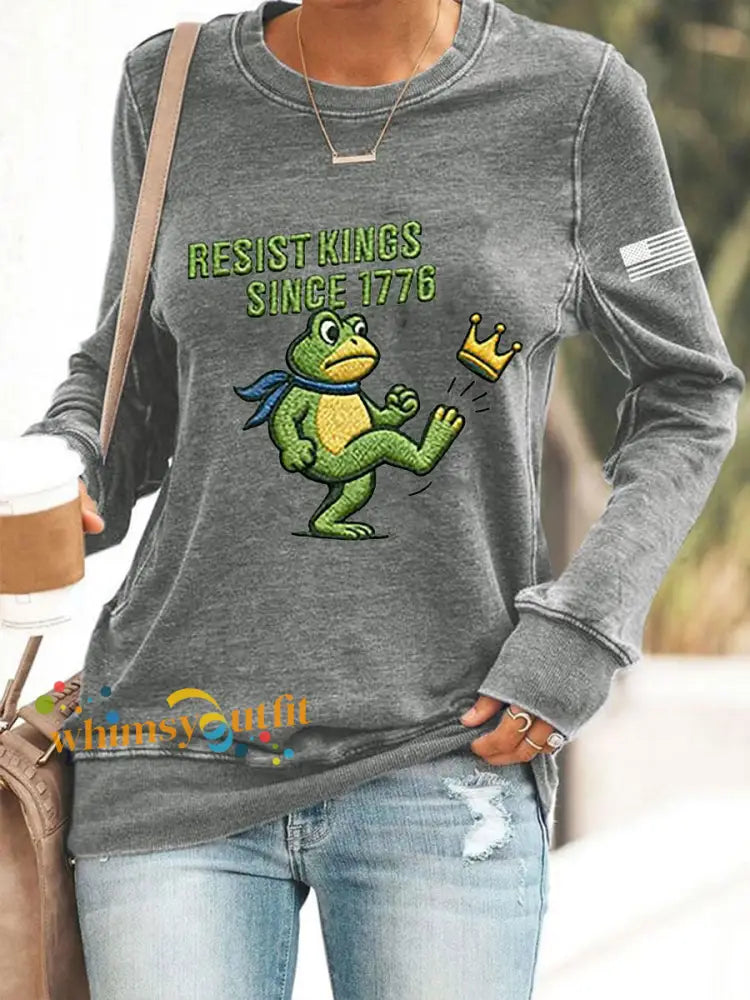 Women’s Resist Kings Since 1776 Portland Frog Sweatshirt Gray / S