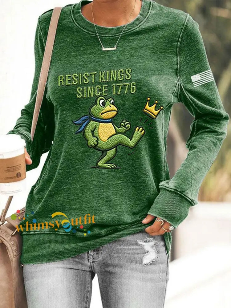 Women’s Resist Kings Since 1776 Portland Frog Sweatshirt Green / S