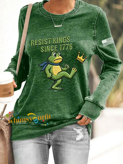 Women’s Resist Kings Since 1776 Portland Frog Sweatshirt Green / S