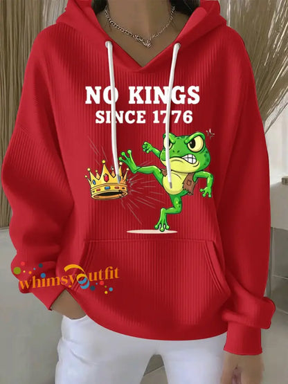 Women’s Resist Portland Frog NO KINGS SINCE 1776 Hoodie Sweatshirt Red / S