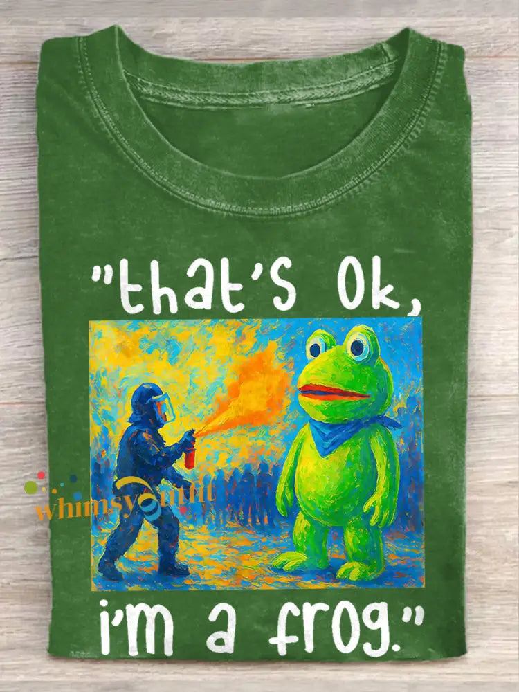 Women’s Resist Portland Frog Print short-sleeved T-shirt Green / S