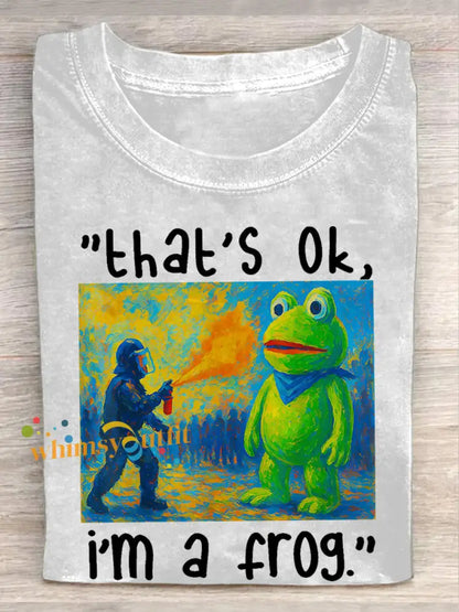 Women’s Resist Portland Frog Print short-sleeved T-shirt White / S