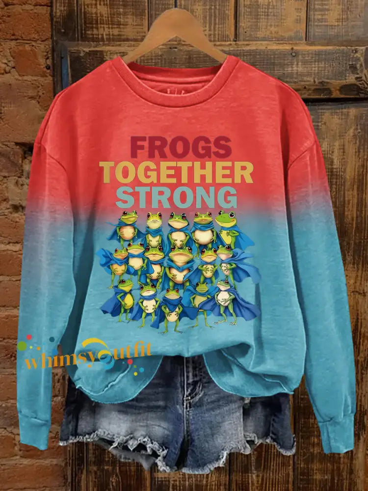 Women’s Resist Portland Frog Print Sweatshirt As picture / S