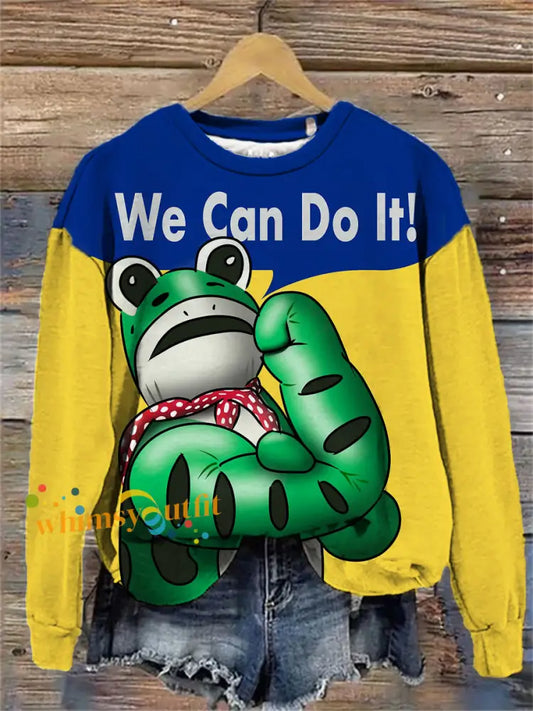 Women’s Resist Portland Frog Print Sweatshirt As picture / S