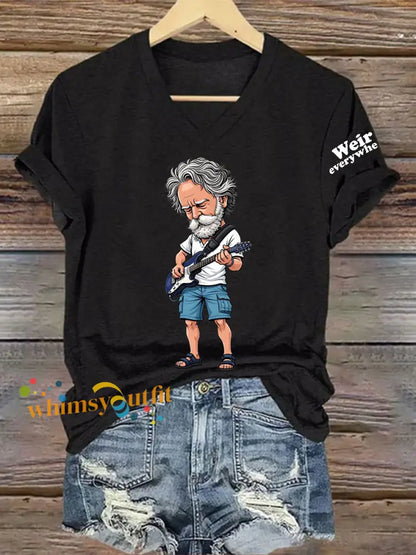 Women’s RIP Bob Weir Weir Everywhere Short Sleeve T-Shirt Black / S