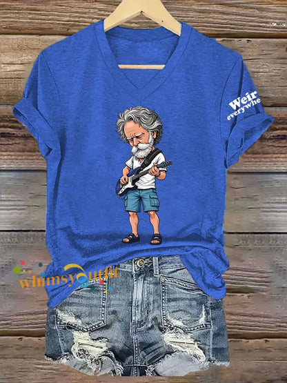 Women’s RIP Bob Weir Weir Everywhere Short Sleeve T-Shirt Blue / S