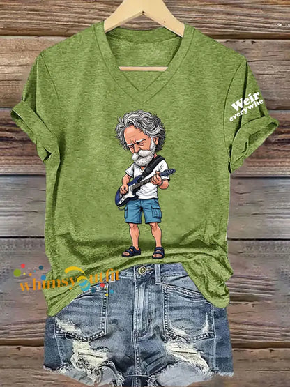 Women’s RIP Bob Weir Weir Everywhere Short Sleeve T-Shirt Green / S