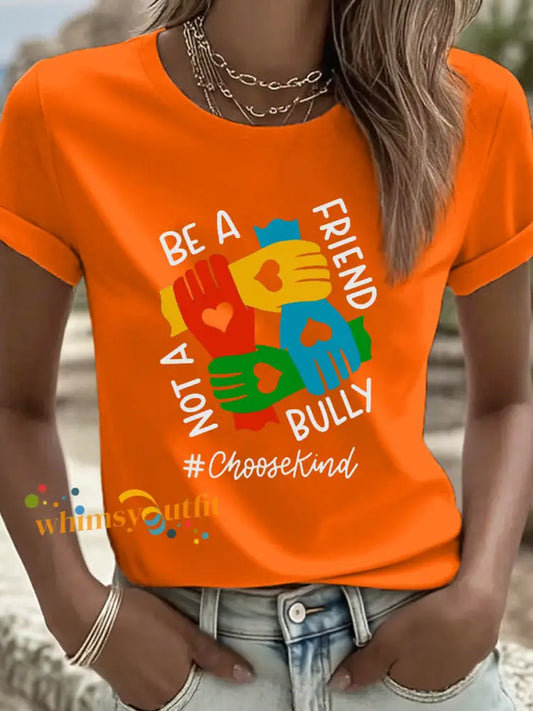 Women’s short sleeved T shirt Orange / S