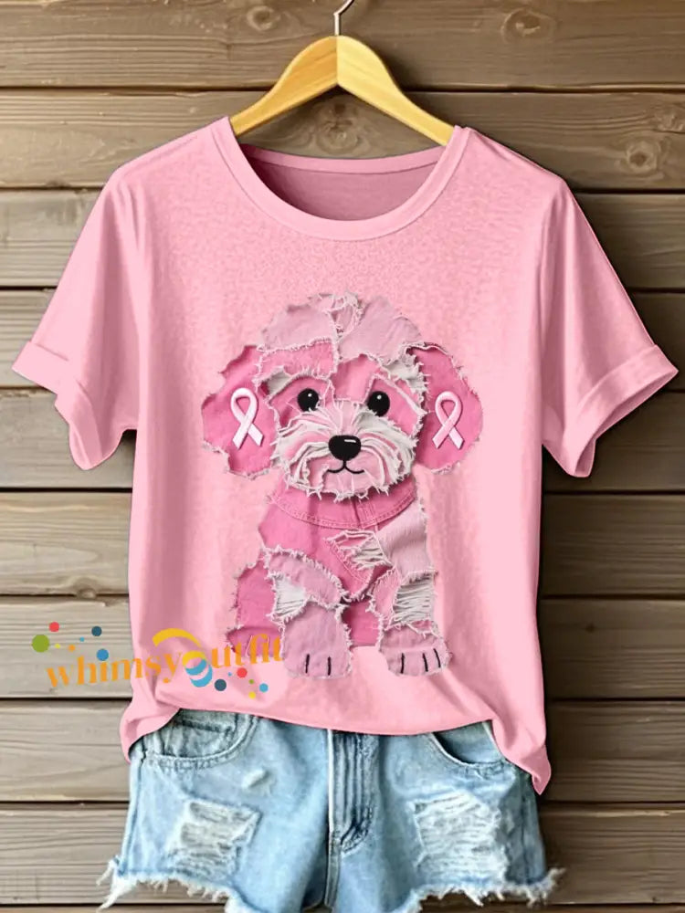 Women’s short sleeved T shirt Pink / S