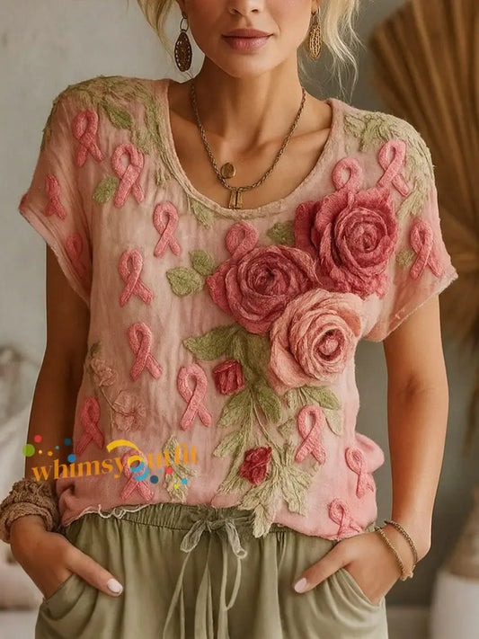 Women’s short sleeved T shirts Pink / S