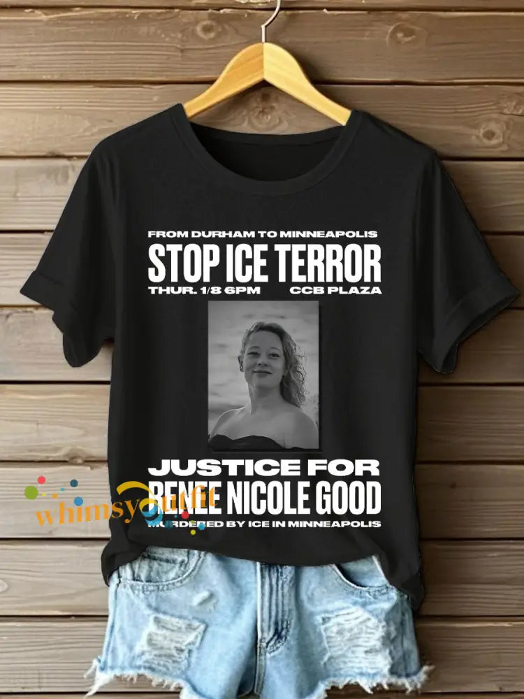 Women’s Stop Ice Terror T-Shirts Black / S