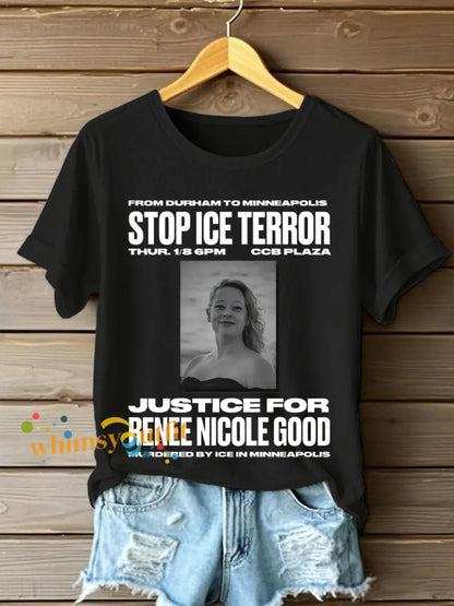 Women’s Stop Ice Terror T-Shirts Black / S