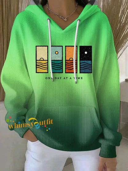 Women’s Suicide Prevention Awareness Print Purple And Teal Hoodie Green / S
