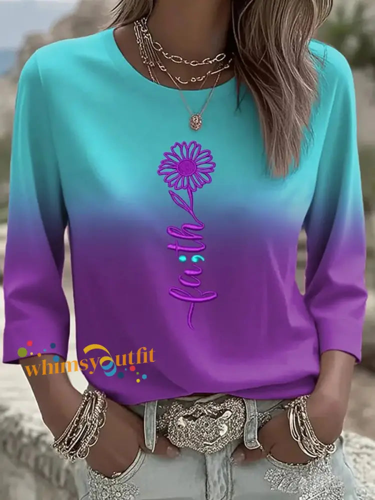 Women’s Suicide Prevention Awareness Print T Shirt Picture 1 / S
