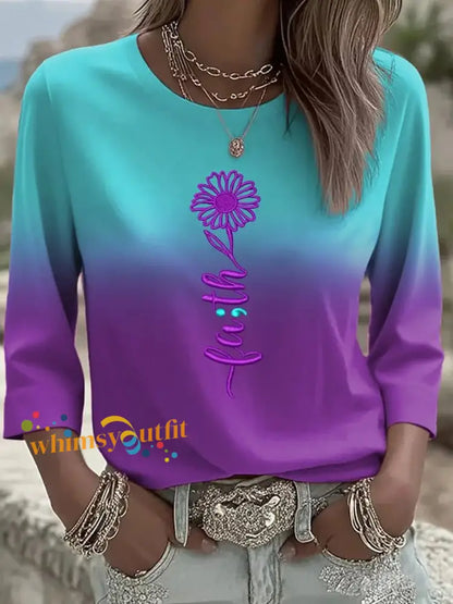 Women’s Suicide Prevention Awareness Print T Shirt Picture 1 / S