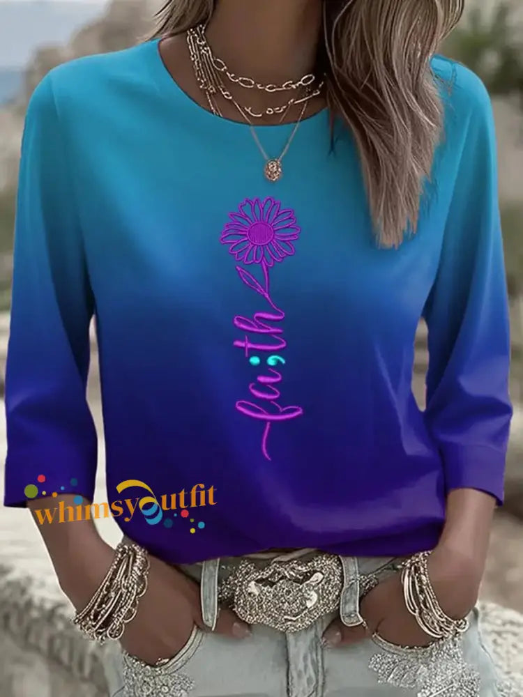 Women’s Suicide Prevention Awareness Print T Shirt Picture 2 / S