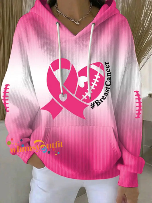 Women’s Tackle Breast Cancer Hooded Sweatshirt As picture / S