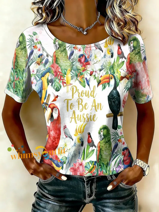 Women’s Vintage Australian Holiday Short-Sleeve T-Shirt White / S