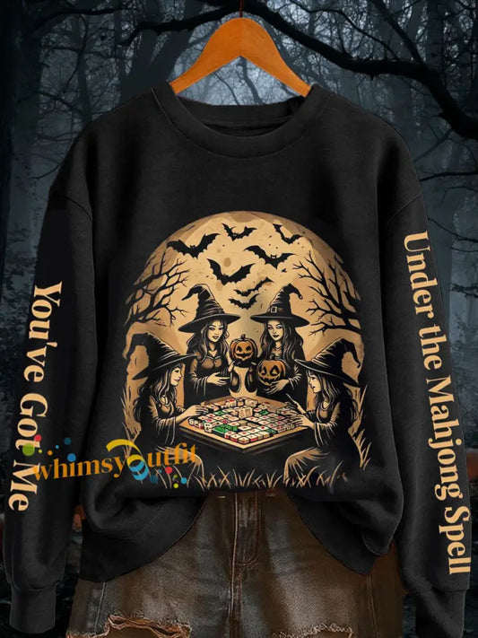 Women’s You’ve got me Under the mahjong spell sweatshirts Black / S