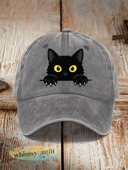 Zwarte kattenhoed - grijs / ÉÉN