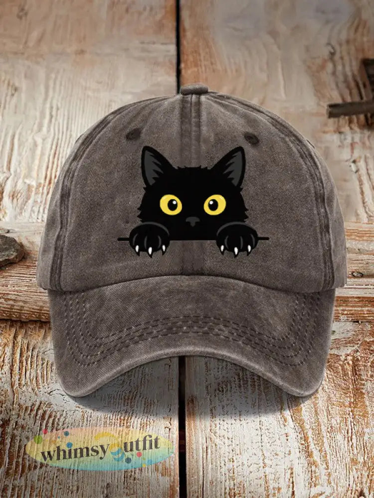 Zwarte kattenhoed - koffie / ÉÉN