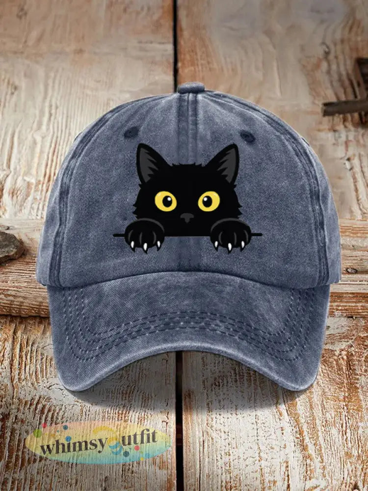 Zwarte kattenhoed - marineblauw / ÉÉN