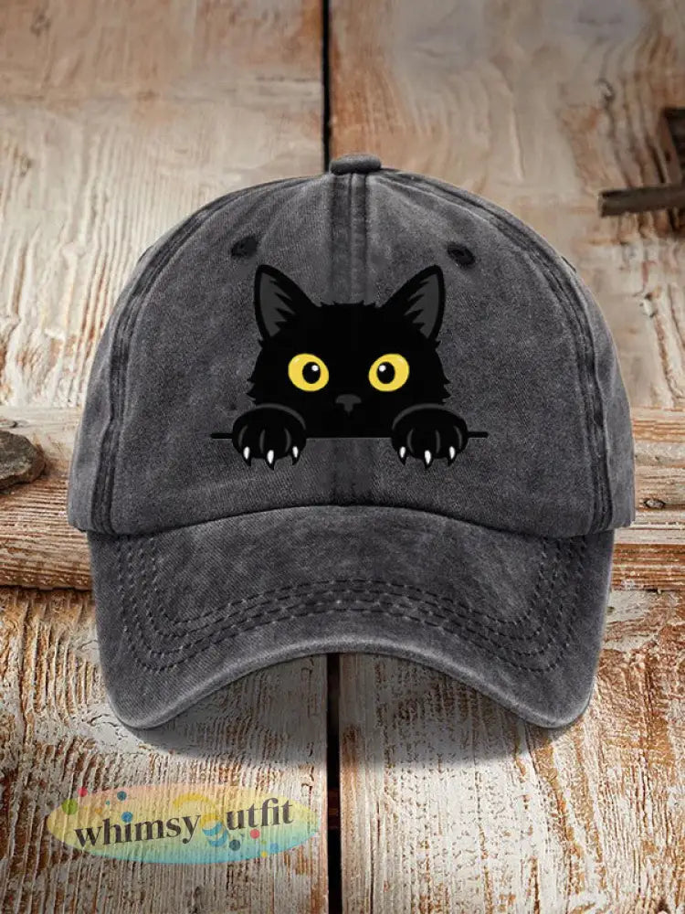 Zwarte kattenhoed - zwart / ÉÉN